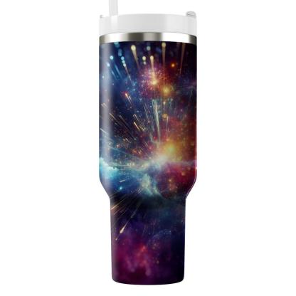 Celestial Revelry - A Futuristic New Year  Tumbler Cups