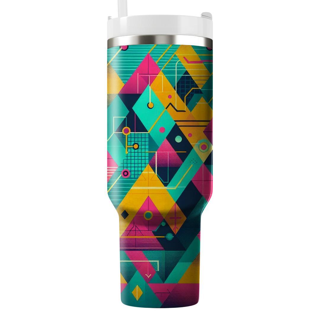 Techno Triangles  Personalized Tumblers