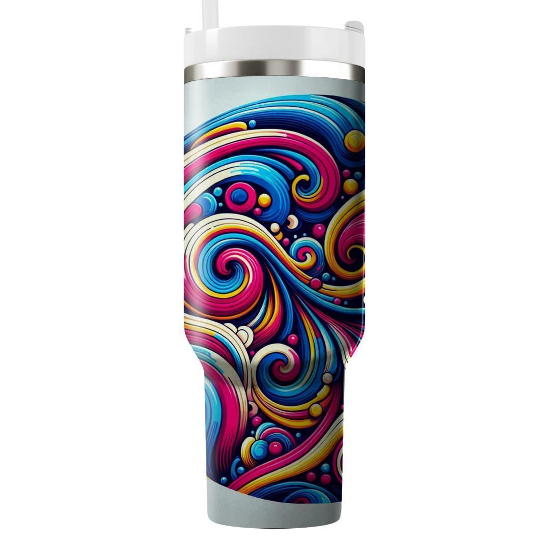 Disco Vibes Swirl  Travel Tumblers