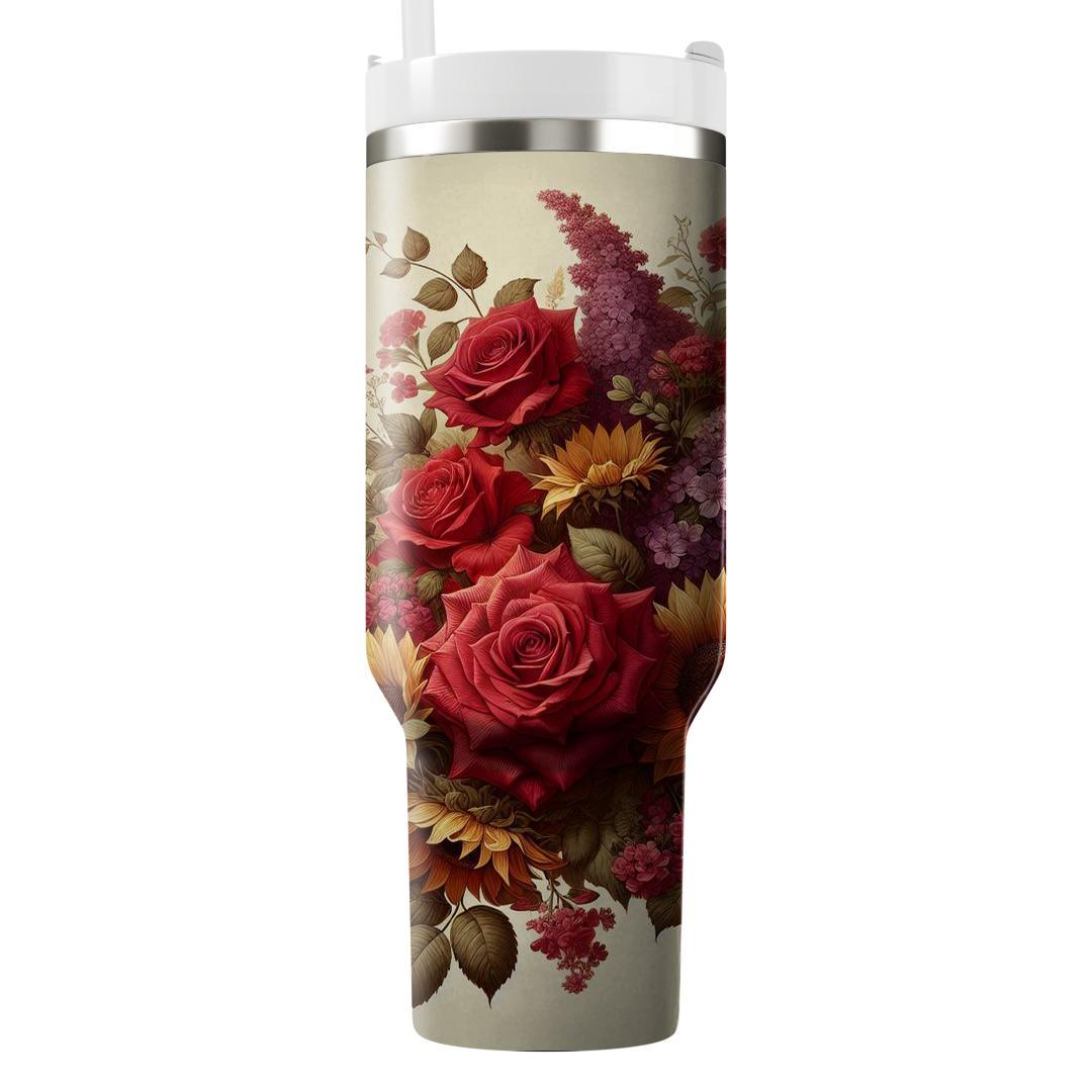 Gorgeous Floral Cascade  Tumblers For Gifts