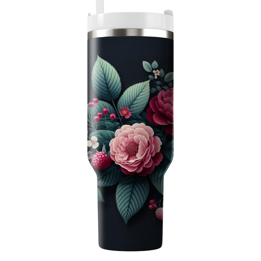 Raspberry Floral  Tumblers For Gifts