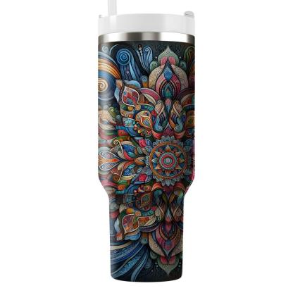 Kaleidoscope Of Unity - World Culture Day  Tumblers With Lids