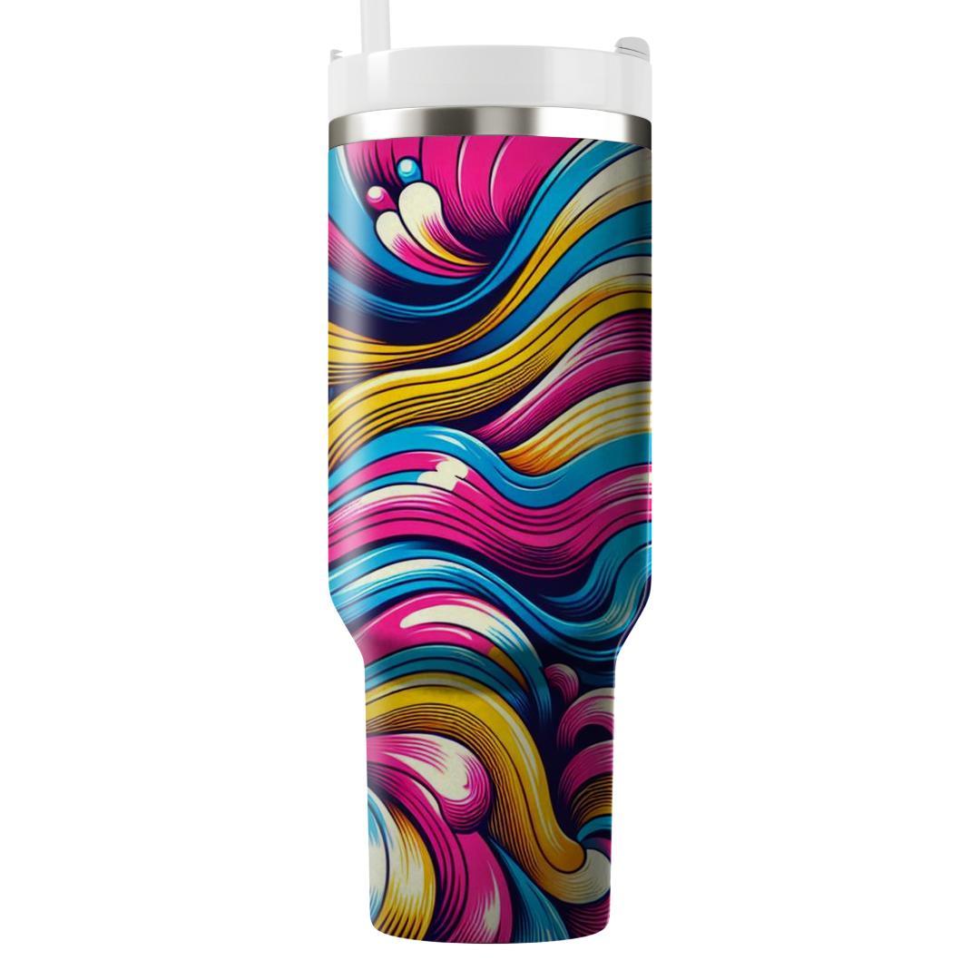 Electrifying Color Wave  Travel Tumblers