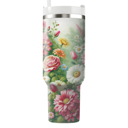 Lively Blooming Garden  Tumblers With Lids