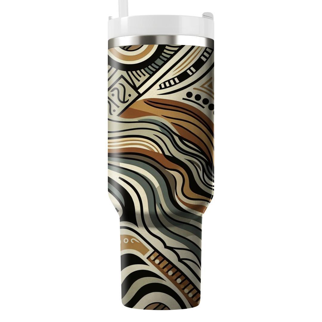 Tribal Wave Fusion  Tumblers For Gifts