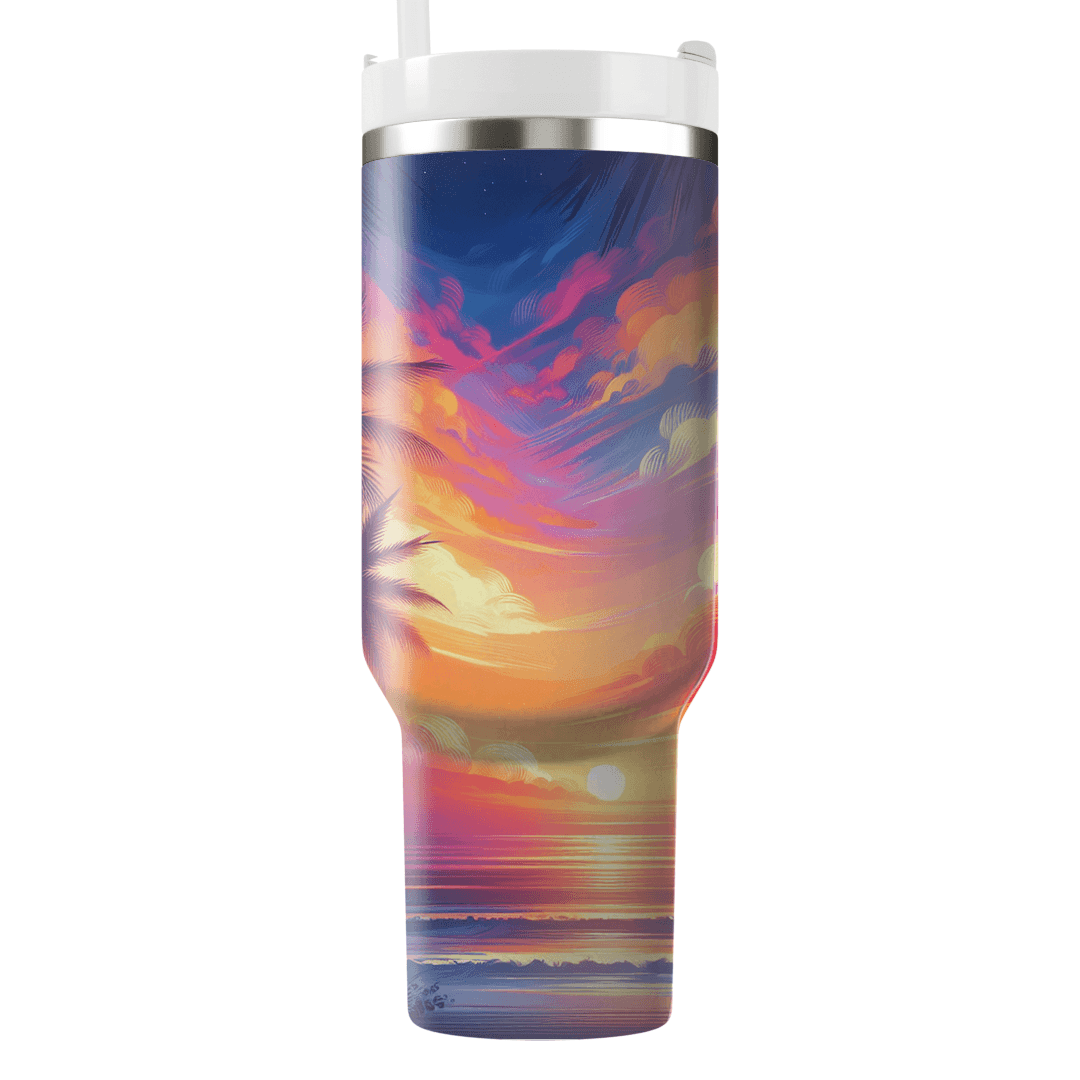 Summer Sunset Paradise  Tumbler Cups