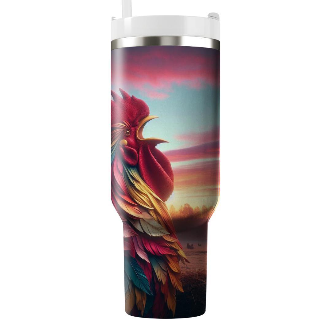 Gallant Rooster Dawn  Travel Tumblers