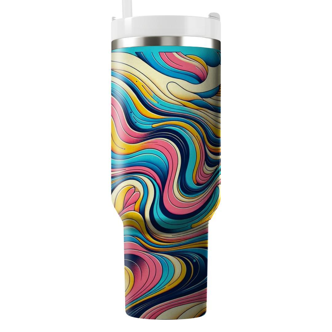 Cosmic Color Wave  Travel Tumblers