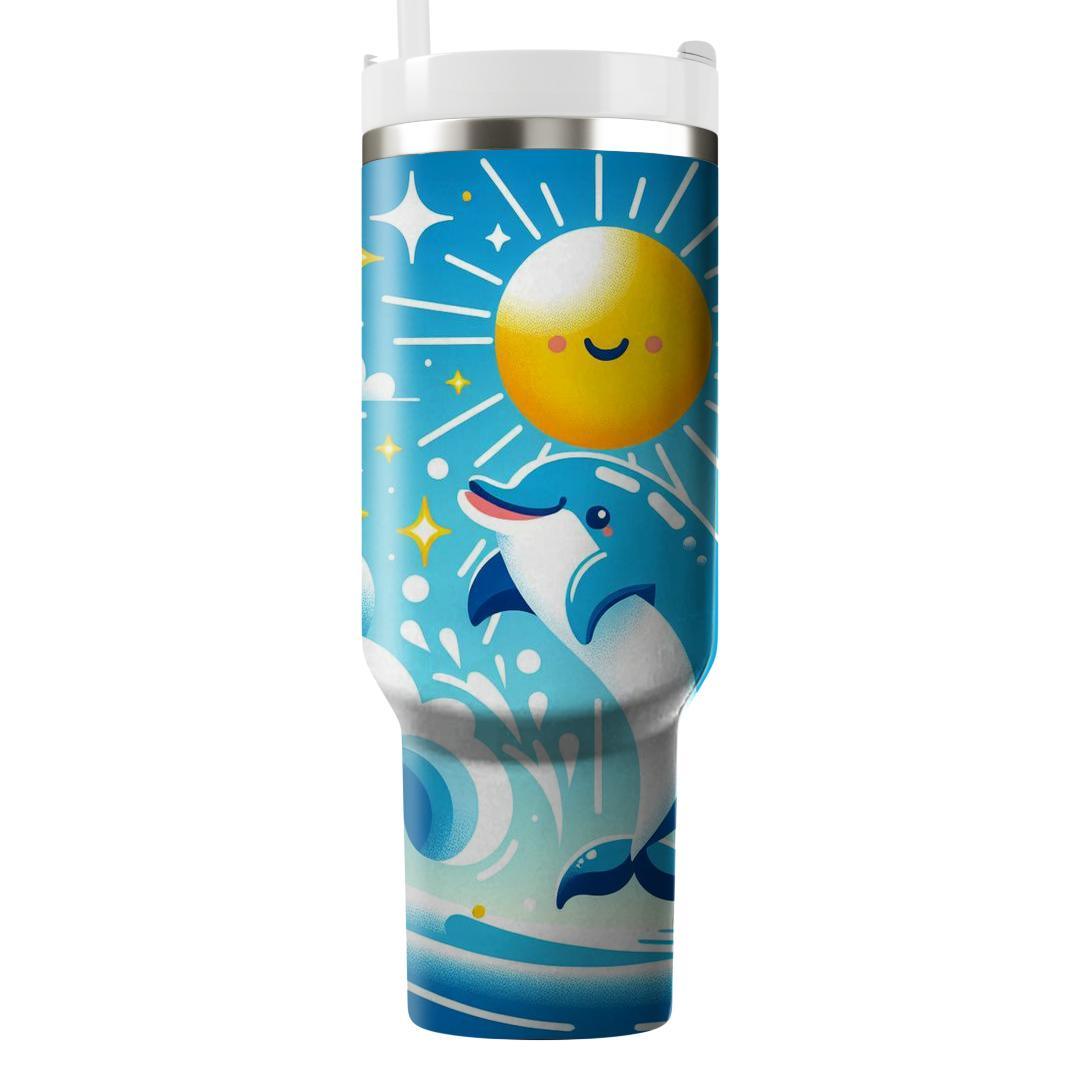 Dolphin Wave Splash  Personalized Tumblers