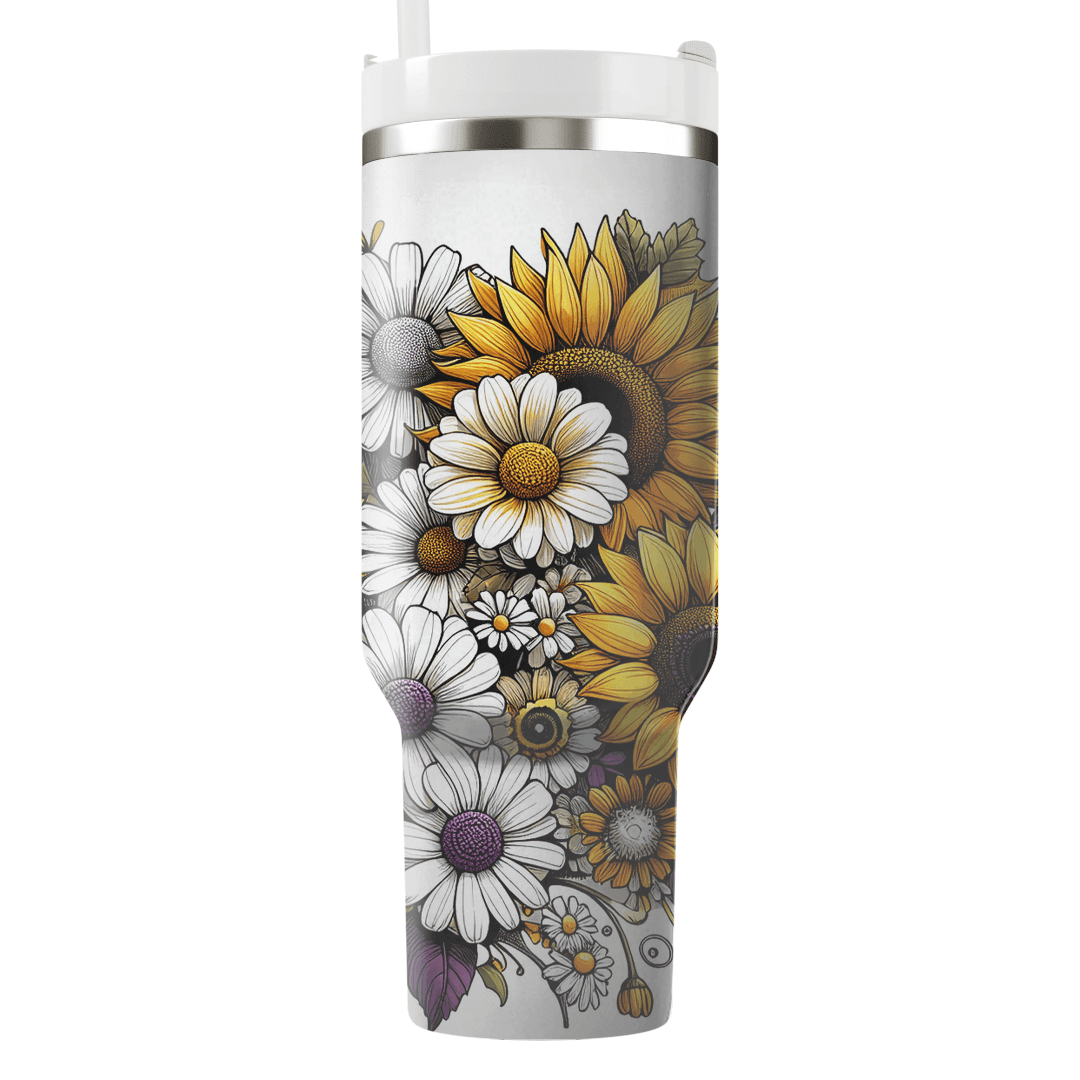 Vibrant Summer Blooms  Custom Tumblers