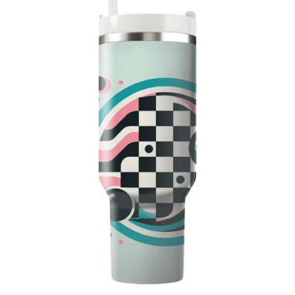 Classic 70s Style Checkerboard  Custom Tumblers