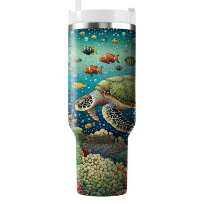 Adventurous Sea Turtle  Travel Tumblers