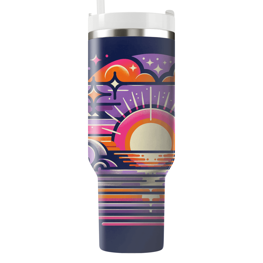 Rad Retro Sunsets Custom Tumblers