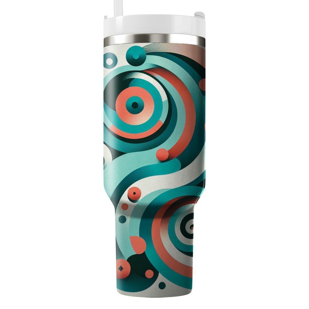 Geometric Spiral Dance  Decorative Tumblers