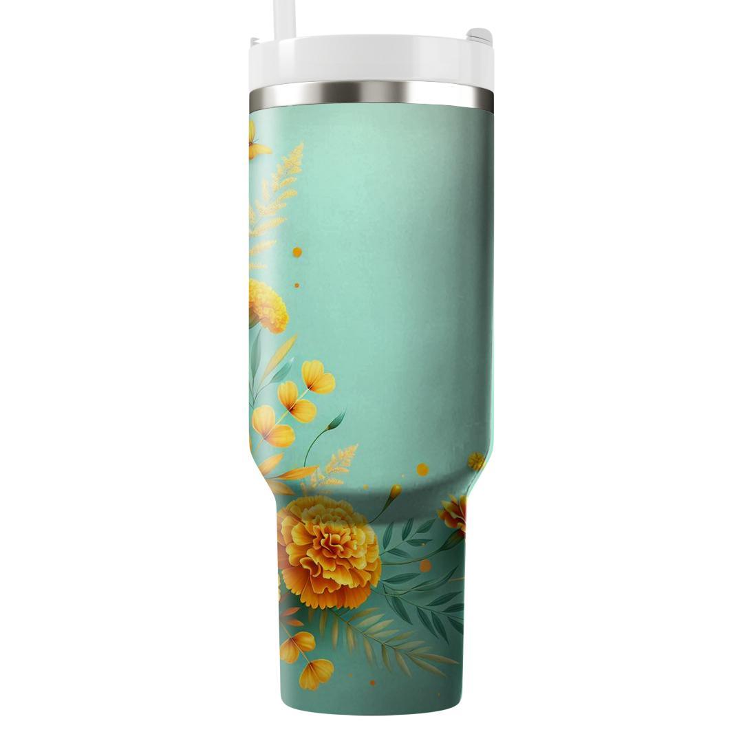 Sunkissed Marigold Joy  Unique Tumblers