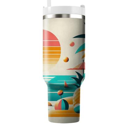 Tropical Miami  Personalized Tumblers