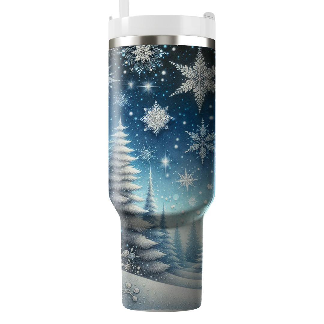 Winter Enchanted Snowfall  Travel Tumblers