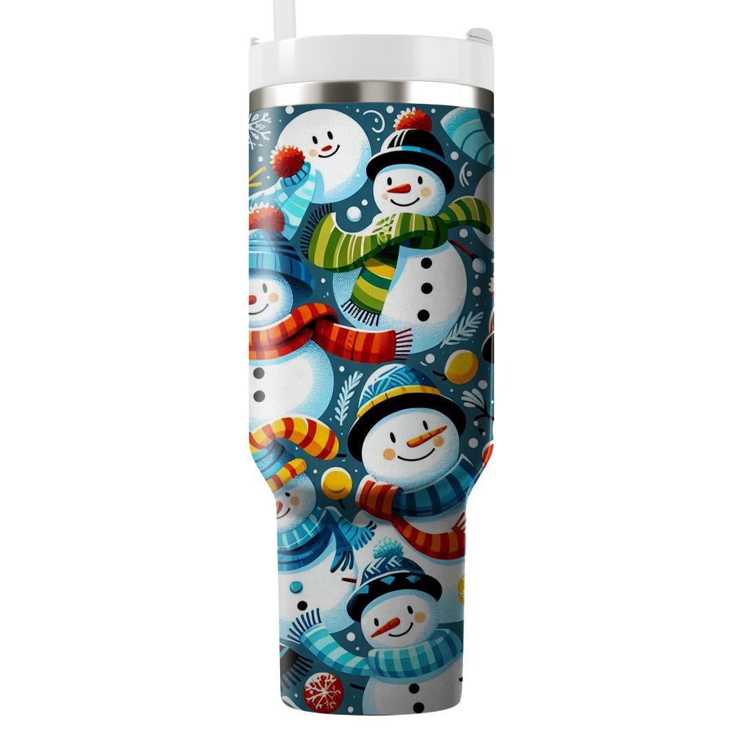 Whimsical Snowman Joy  Tumbler Cups