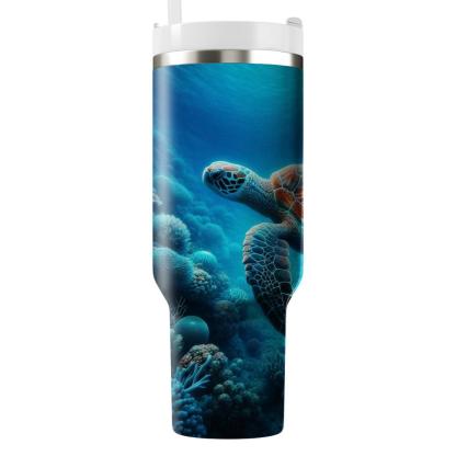 Serene Sea Turtle Odyssey  Tumblers With Lids