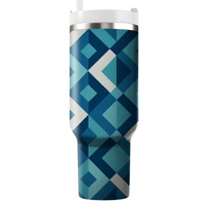 Abstract Diamond Interlace Unique Tumblers