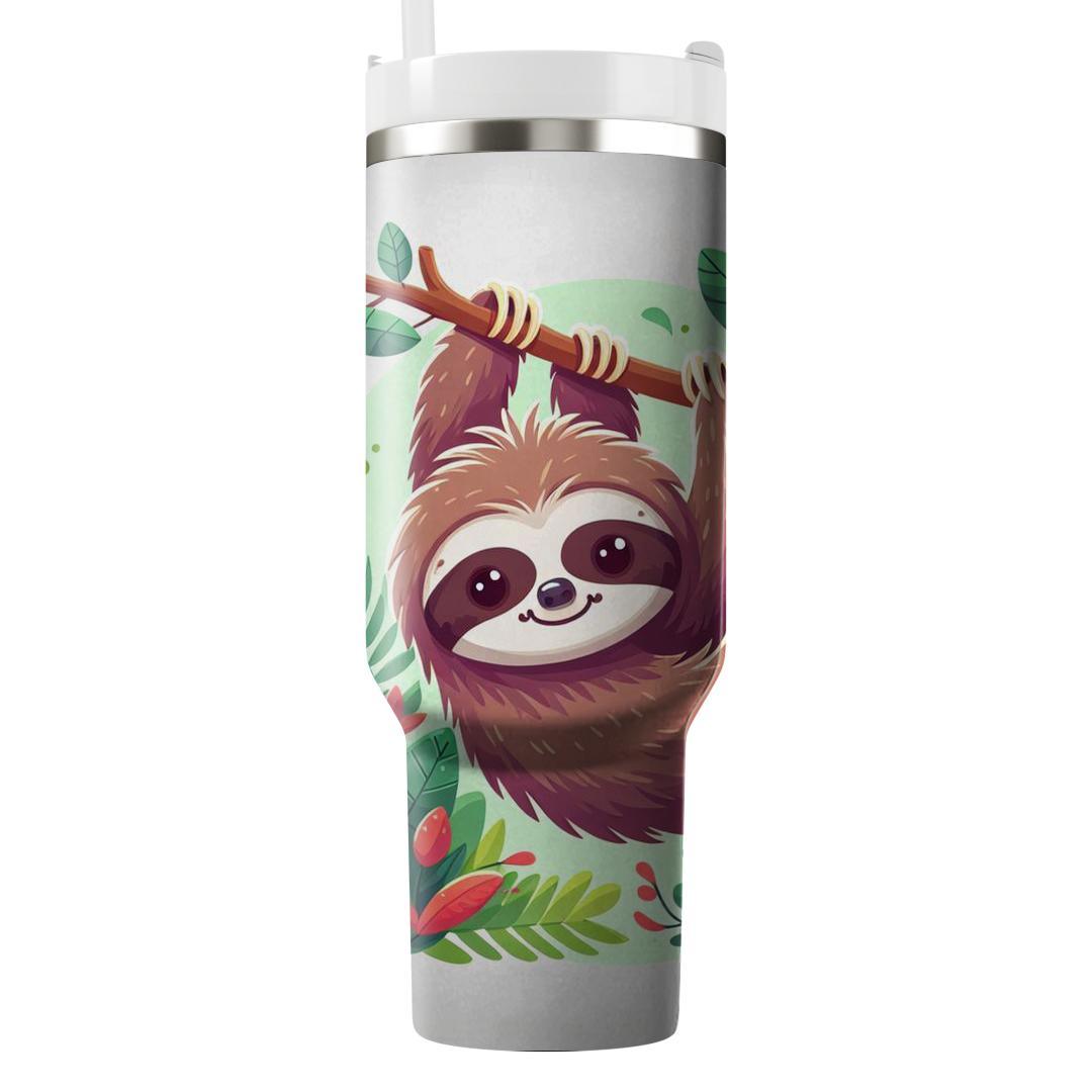 Whimsical Sloth  Tumblers With Lids