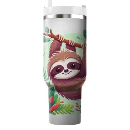 Whimsical Sloth  Tumblers With Lids