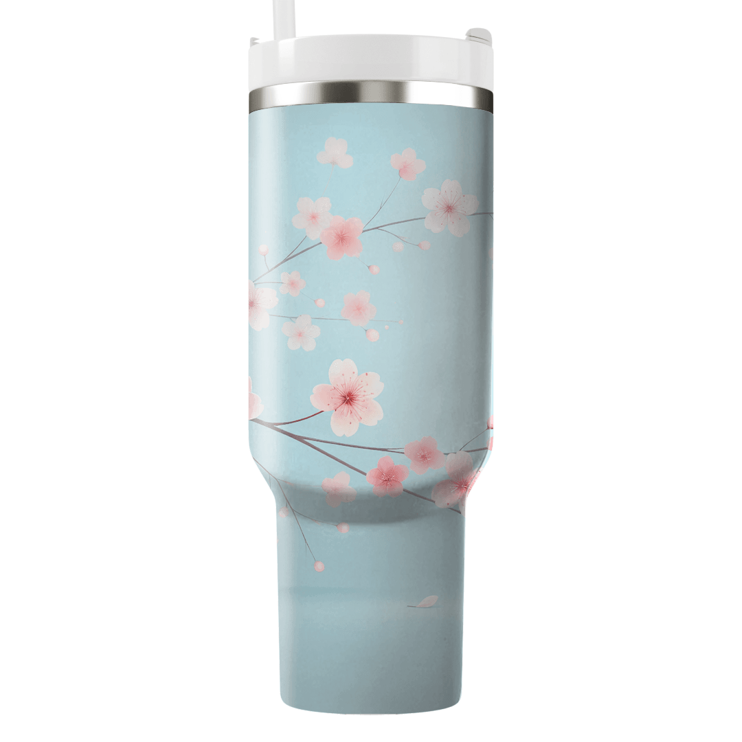 Delicate Cherry Blossom Breeze  Tumblers With Lids