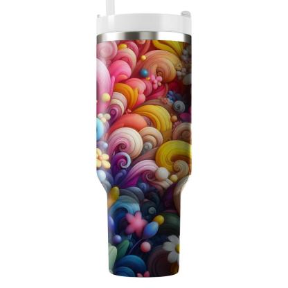Charming Floral Swirls  Insulated Tumblers