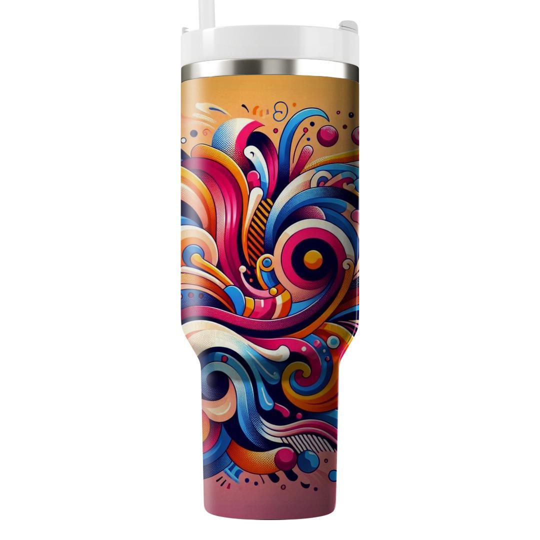 Colorful Swirl  Unique Tumblers