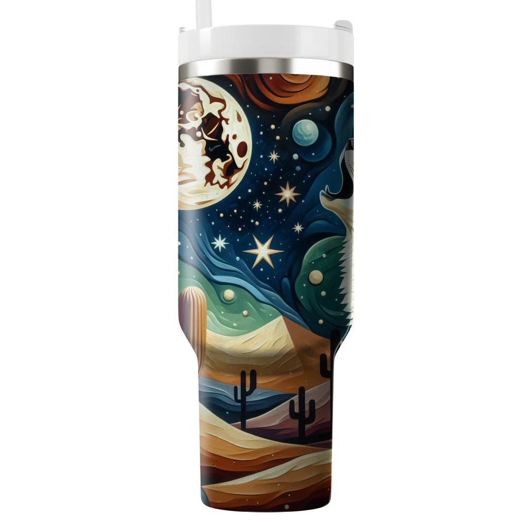 Cunning Coyote Moonlight  Tumblers With Lids