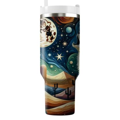 Cunning Coyote Moonlight  Tumblers With Lids