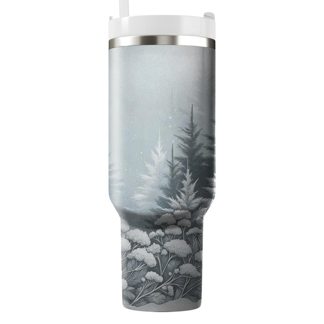 Winter Frosted Trees  Travel Tumblers