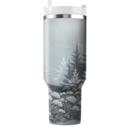 Winter Frosted Trees  Travel Tumblers