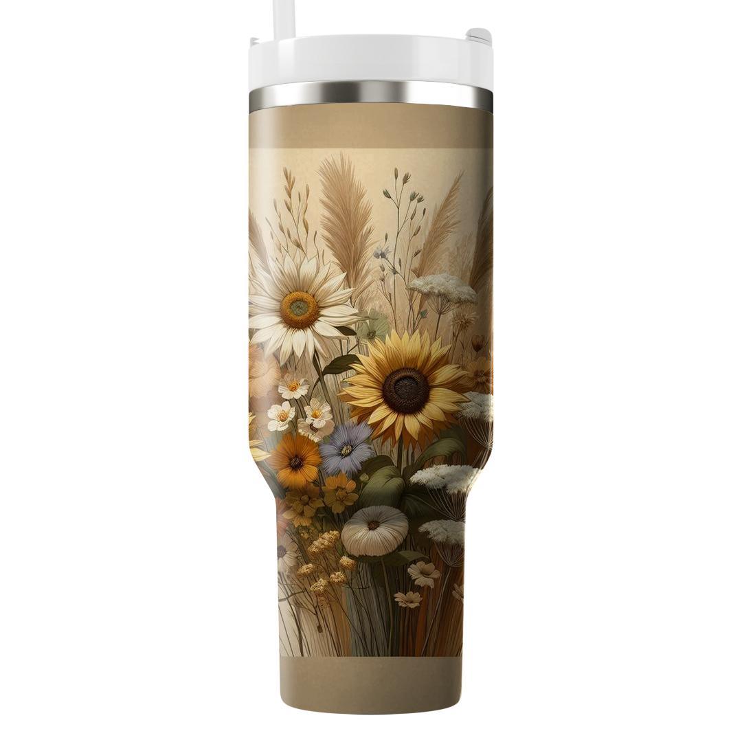 Rustic Charm Bouquet  Personalized Tumblers