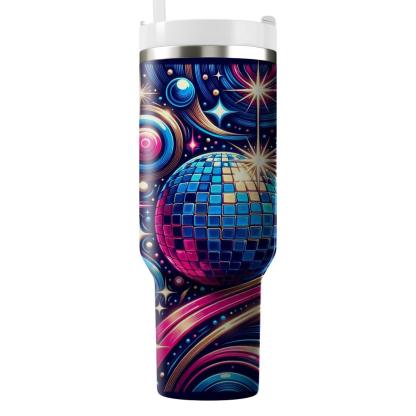 Cosmic Disco Delight  Travel Tumblers