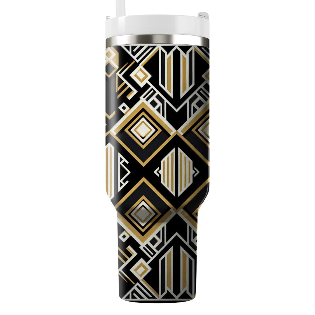 Art Deco Diamond Fusion Travel Tumblers