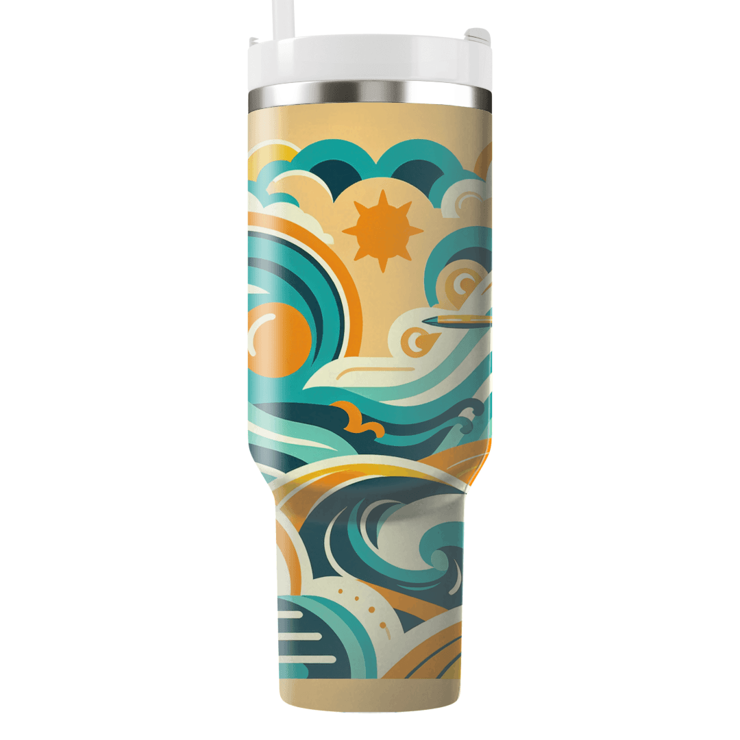 Retro Surf Vibes Tumblers With Lids