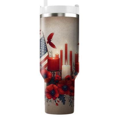 Embers Of Remembrance - Memorial Day  Tumblers With Lids