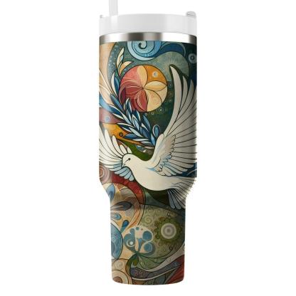 Global Harmony - World Peace Day  Tumblers With Lids