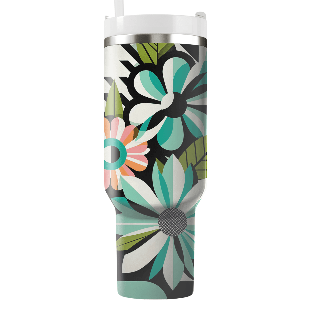 Mod Floral Geometric  Personalized Tumblers