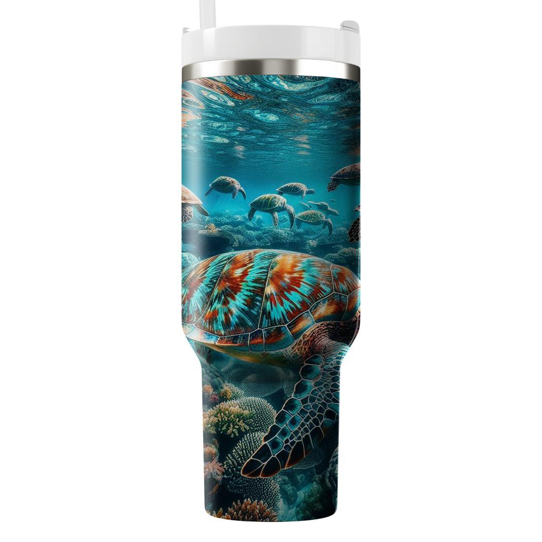 Undersea Turtles Harmony  Travel Tumblers