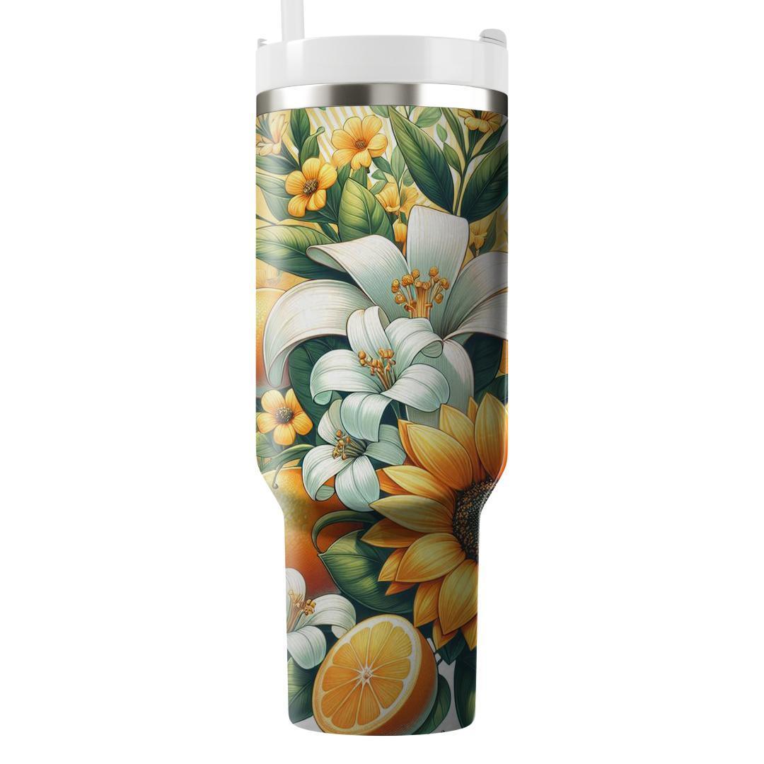 Bright Citrus Blooms  Insulated Tumblers