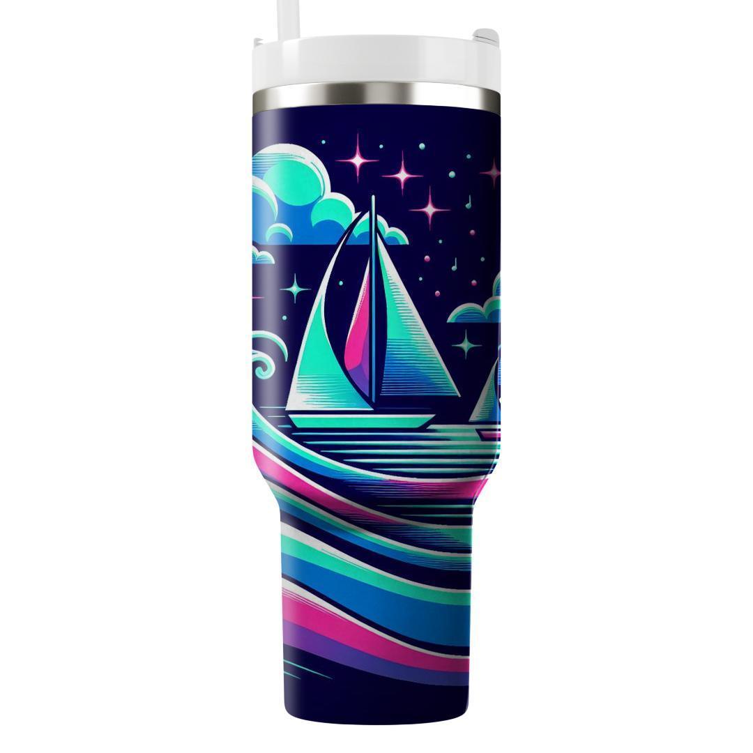 Neon Nautical  Tumblers With Lids