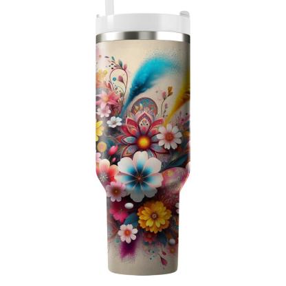 Cultural Blossoms - Spring Festival Of Colors  Tumblers With Lids