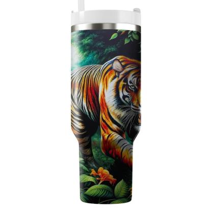 Adventurous Tiger Stripes  Travel Tumblers