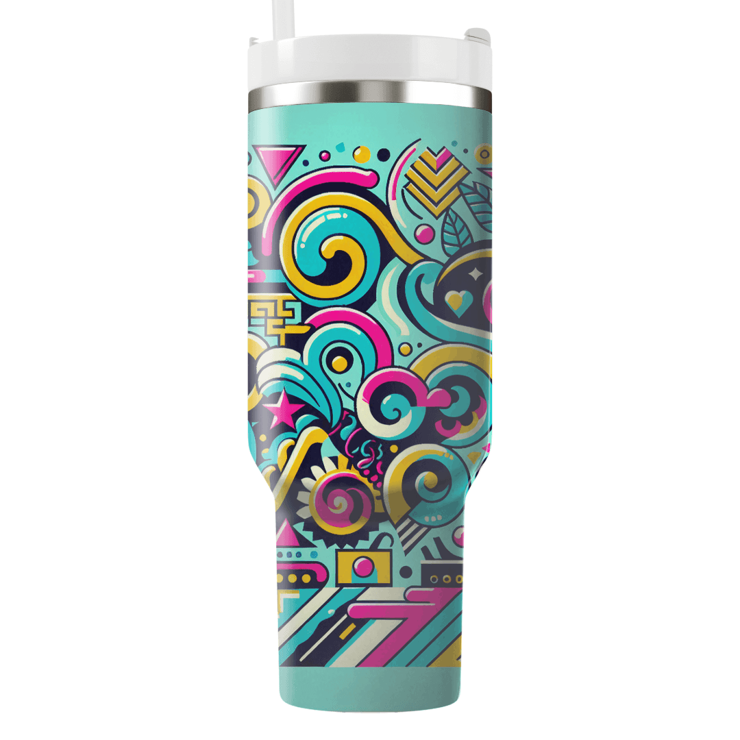 Groovy 80s Patterns  Tumblers For Gifts