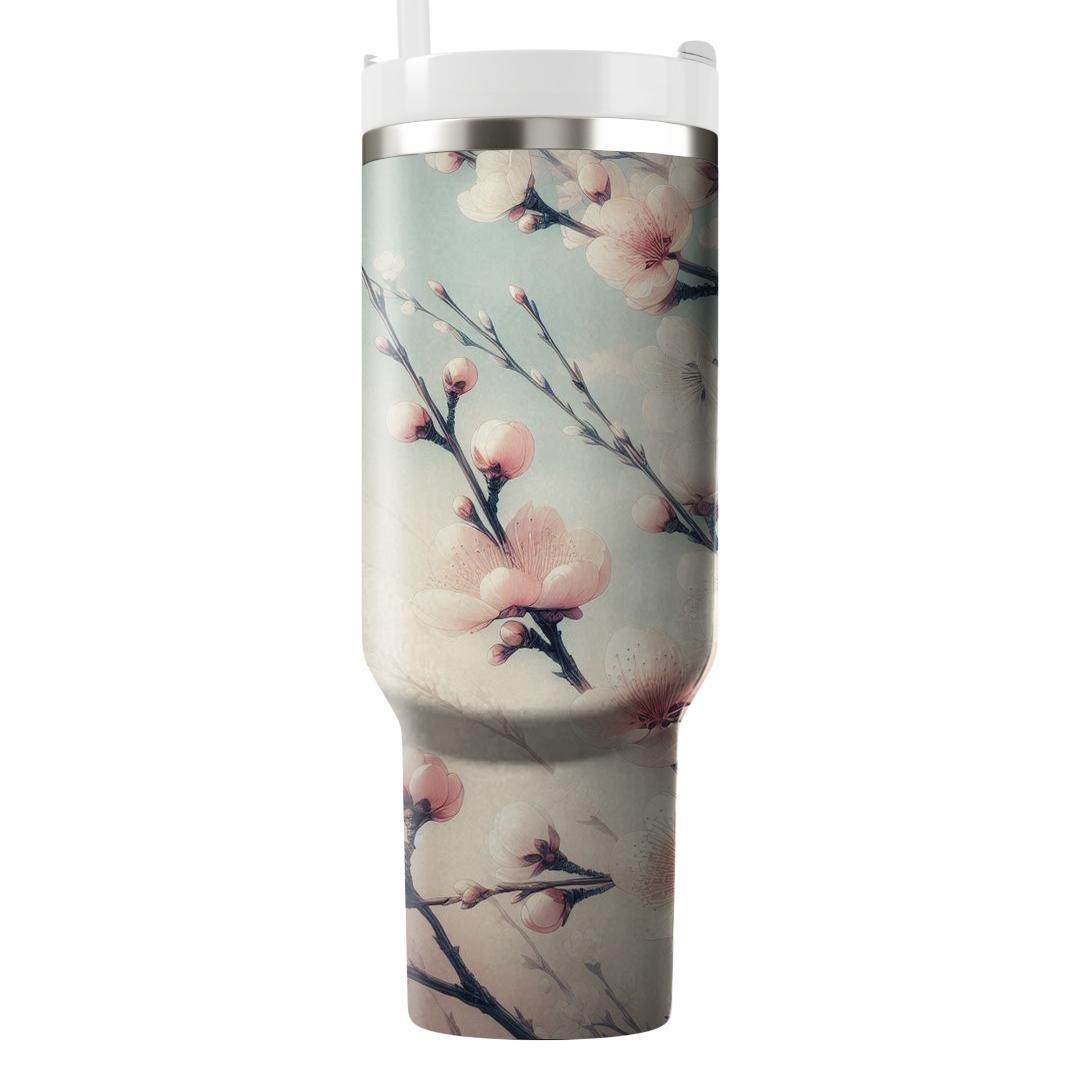 Peach Blossom Elegance  Tumbler Cups