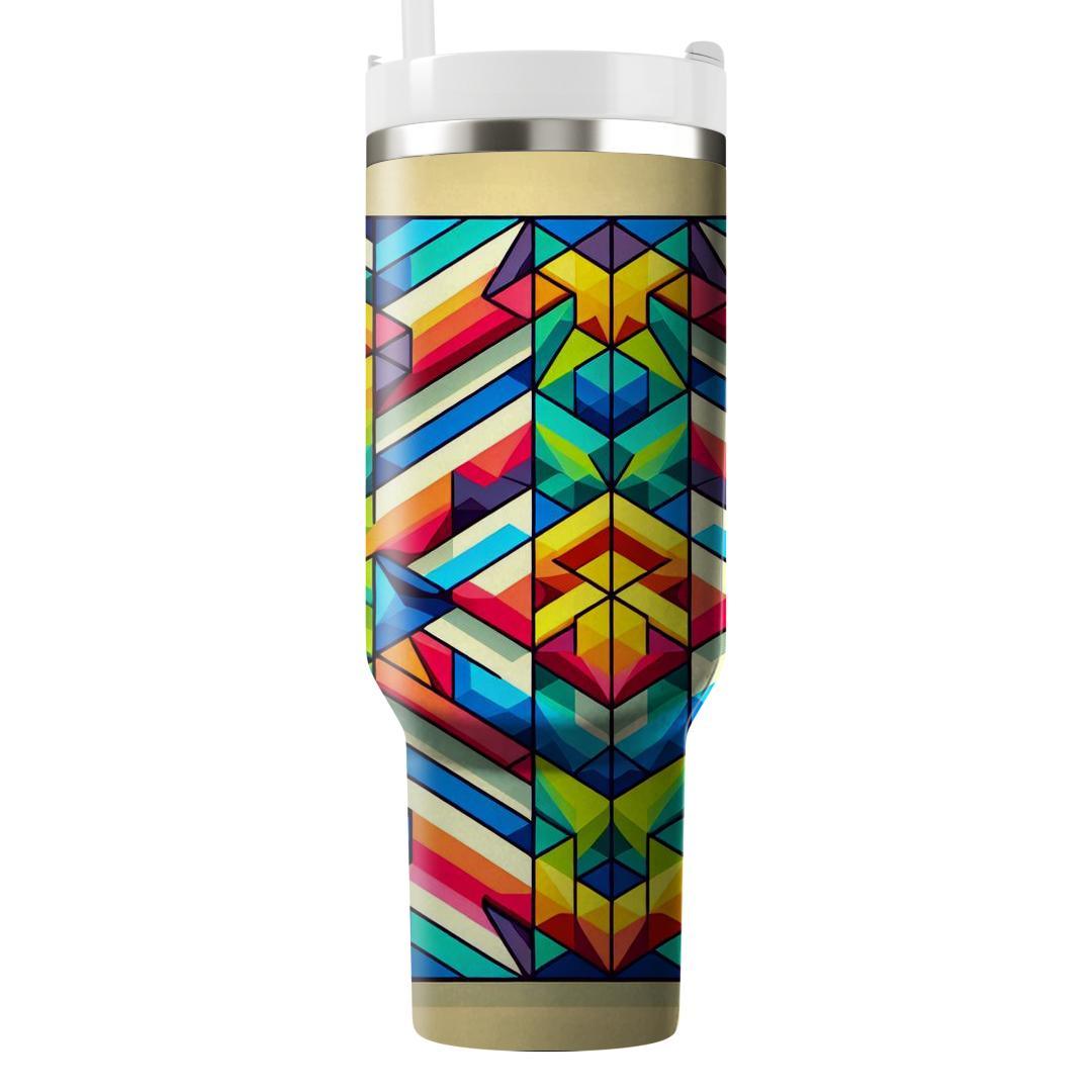 Abstract Rainbow Triangles  Insulated Tumblers
