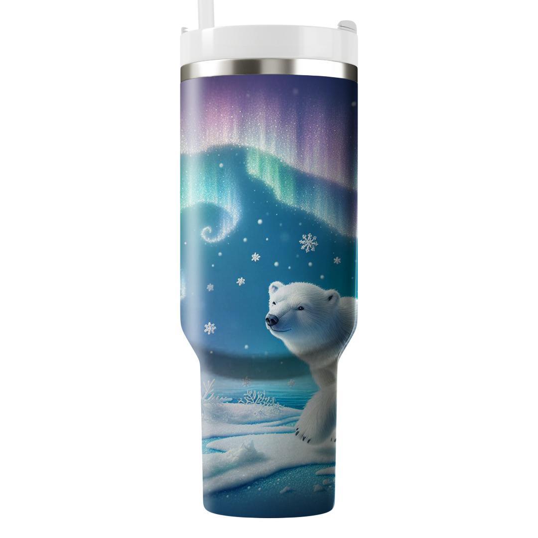 Prancing Polar Bear  Travel Tumblers