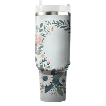 Gorgeous Floral Wreath  Insulated Tumblers